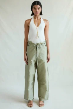 Techno Taffeta Barrel Pant Sage