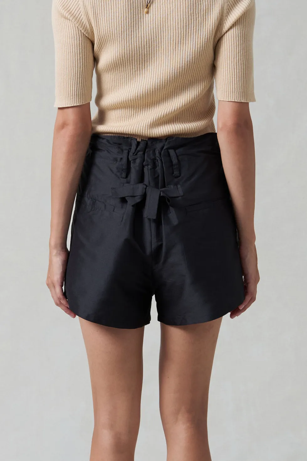Techno Taffeta Shorts Black