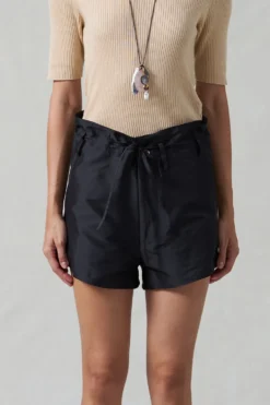 Techno Taffeta Shorts Black