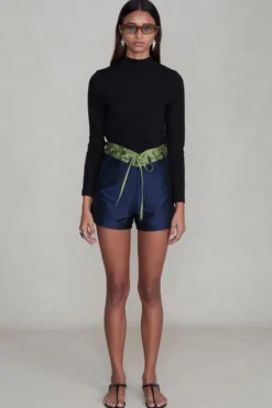 Techno Taffeta Two Tone Short Navy