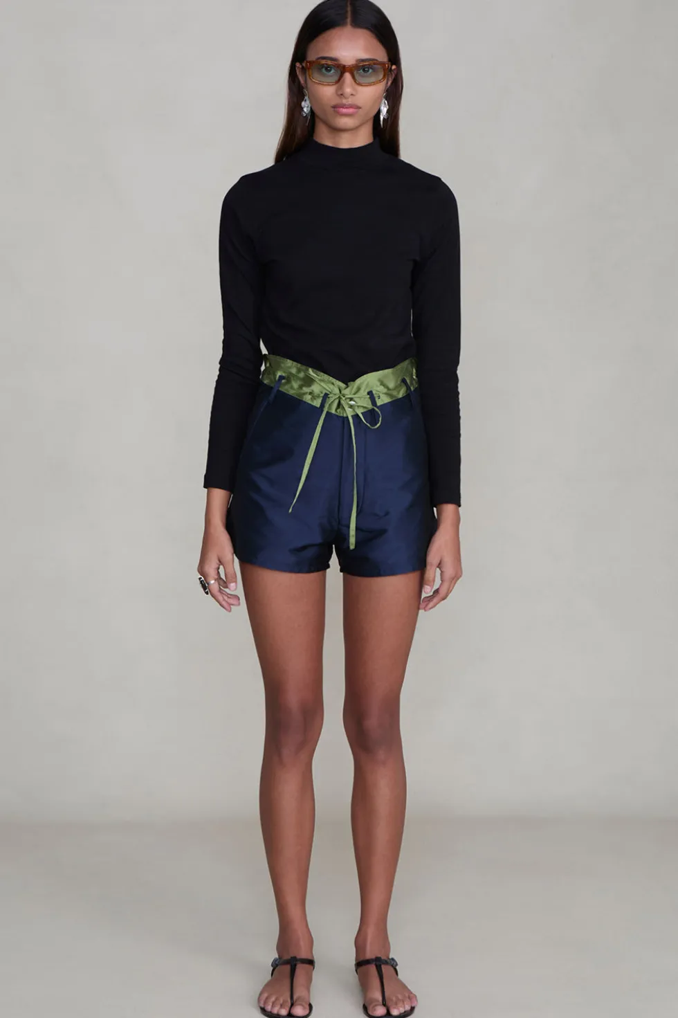 Techno Taffeta Two Tone Short Navy