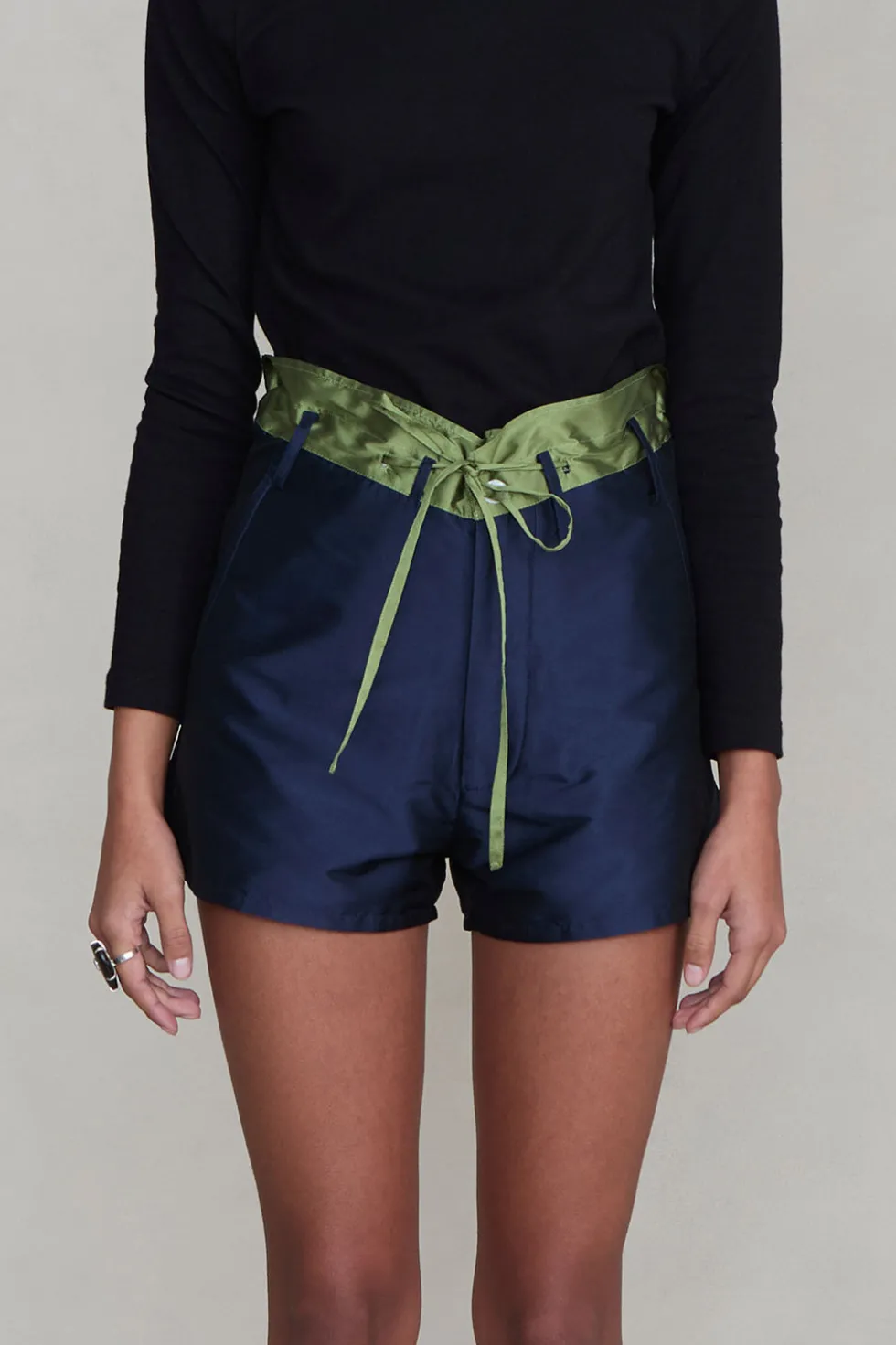 Techno Taffeta Two Tone Short Navy