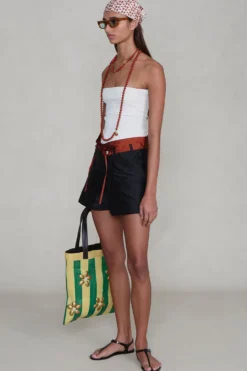 Techno Taffeta Two Tone Short Black