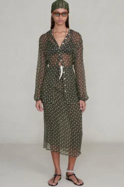 Tethered Button Up Shirt Espresso