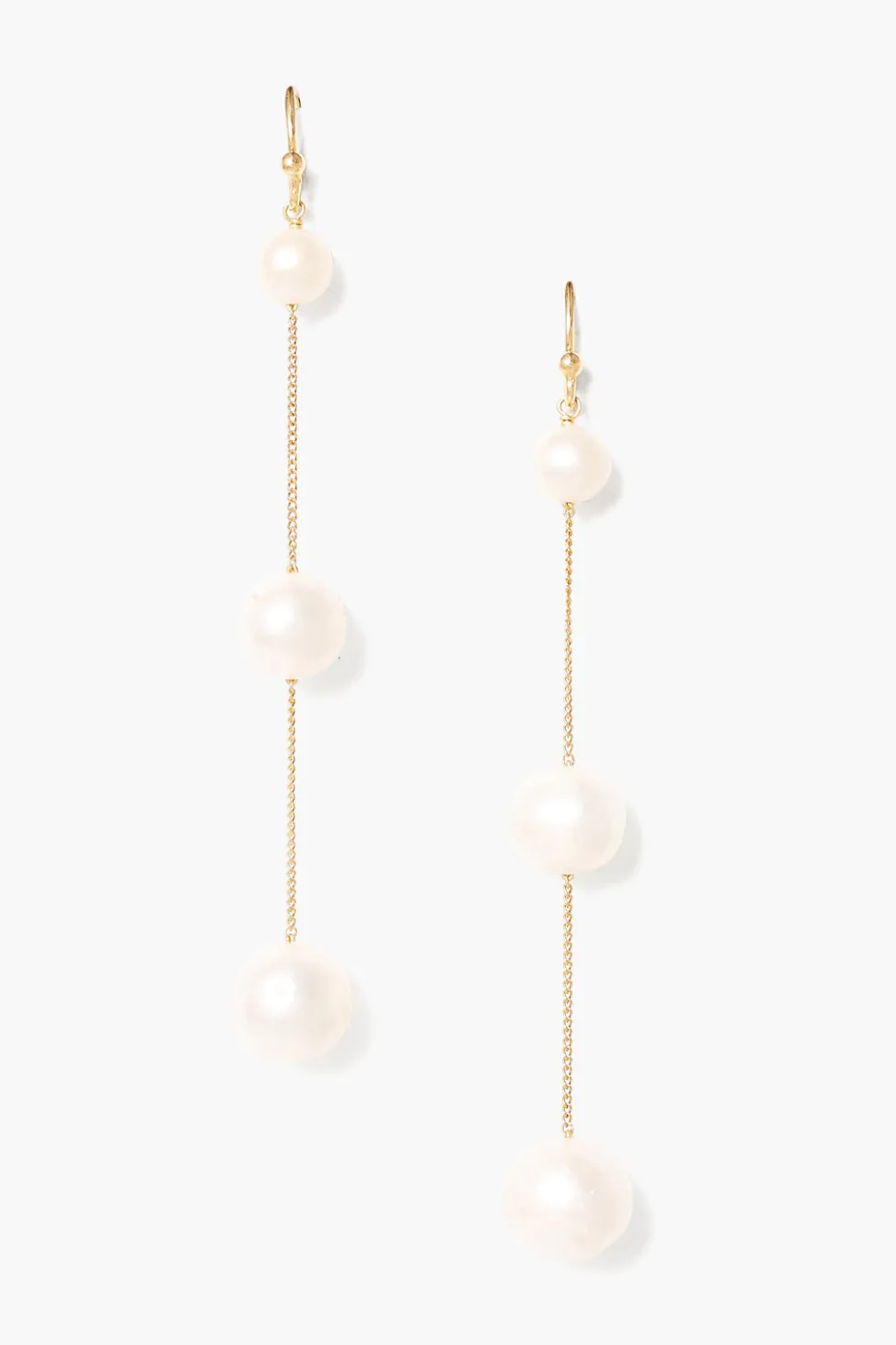 Tiered Floating Pearl Earrings
