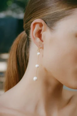 Tiered Floating Pearl Earrings