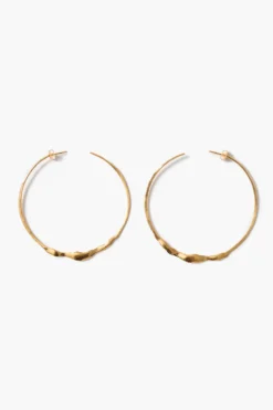XL Crescent Hoop Earrings Gold