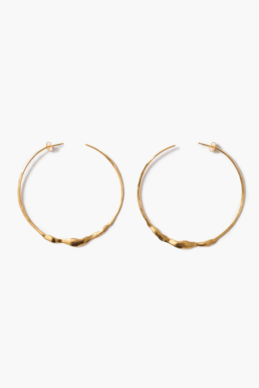 XL Crescent Hoop Earrings Gold